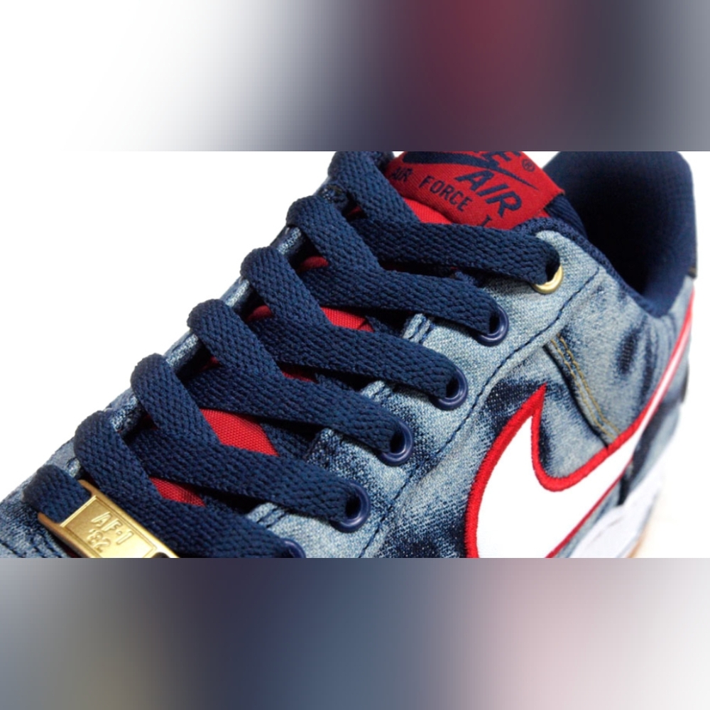 Nike Air Force 1 Low “Acid Wash Denim” Size 10 Used Excellent MSRP $237 - Picture 4 of 15